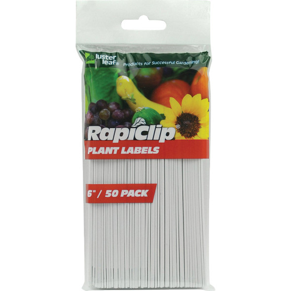 Rapiclip 6 In. Plastic Garden Marker Plant Label (50-Pack) 840