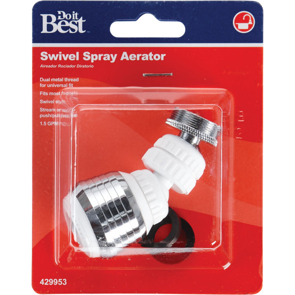 Do it 1.5 GPM Stream and Spray Swivel Aerator 429953 429953