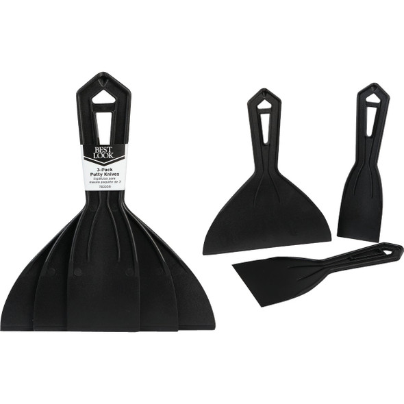 Best Look Plastic Putty Knife Set (3-Piece) 783358