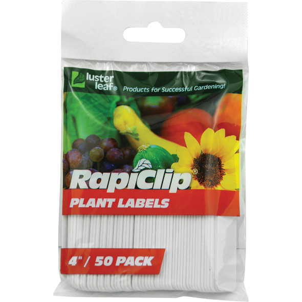 Rapiclip 4 In. Plastic Garden Marker Plant Label (50-Pack) 827