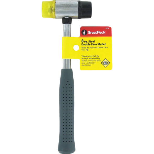 Great Neck 8 Oz. Plastic-Rubber Mallet with Tubular Steel Handle 35PM 338101