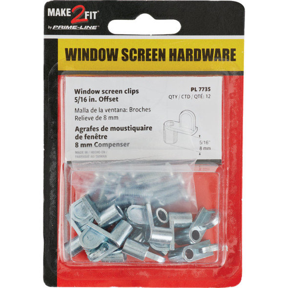 Prime-Line 5-16 In. Mill Swivel Die-cast Screen Clips With Screws (12 Count) PL7735 262405