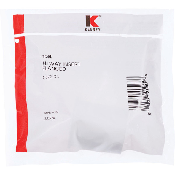 Keeney 1-1/2 In. x 1 In. White Plastic Hi-Way Insert Flanged Sink Tailpiece 15K