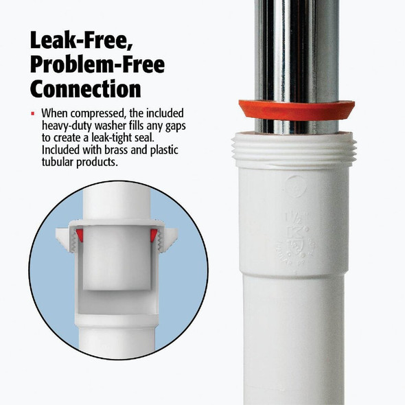 Keeney 1-1-4" White Plastic J-Bend, Heavy Duty Washer 10200WK 444510