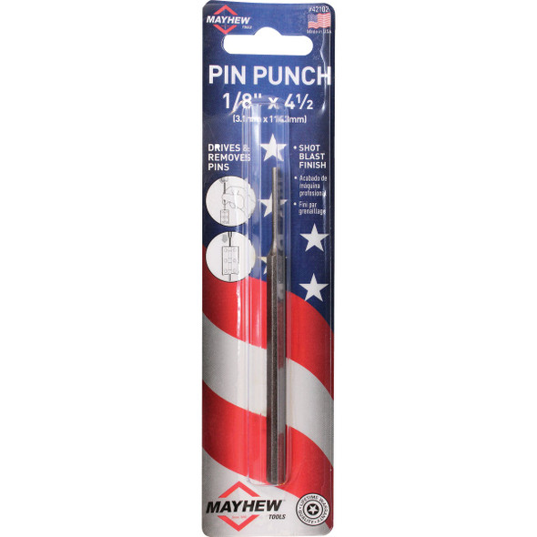 Mayhew Tools 1/8 In. x 4-1/2 In. Pin Punch 42102