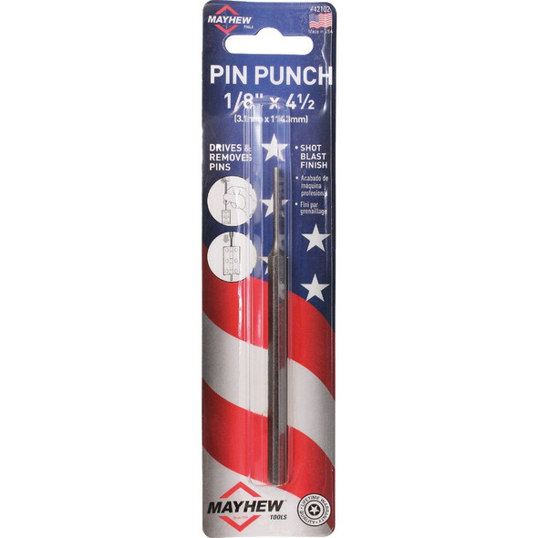 Mayhew Tools 1-8 In. x 4-1-2 In. Pin Punch 42102 329503