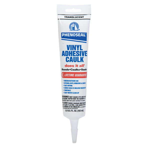 Phenoseal 6 Oz. Translucent Vinyl Adhesive Caulk 7079807027