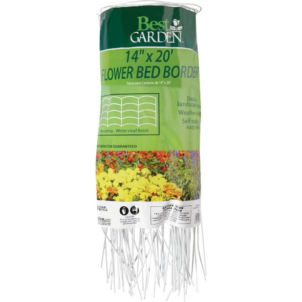 Best Garden 14 In. H x 20 Ft. L Steel Decorative Border Fence 706613