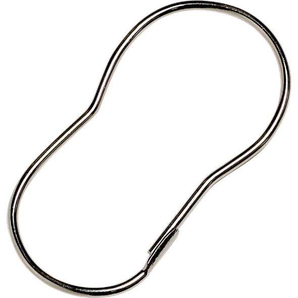 Zenith Zenna Home Chrome Plain Shower Curtain Hook (12 Count) 90SS