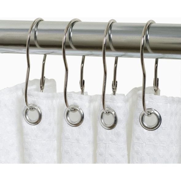 Zenith Zenna Home Chrome Plain Shower Curtain Hook (12 Count) 90SS 618438