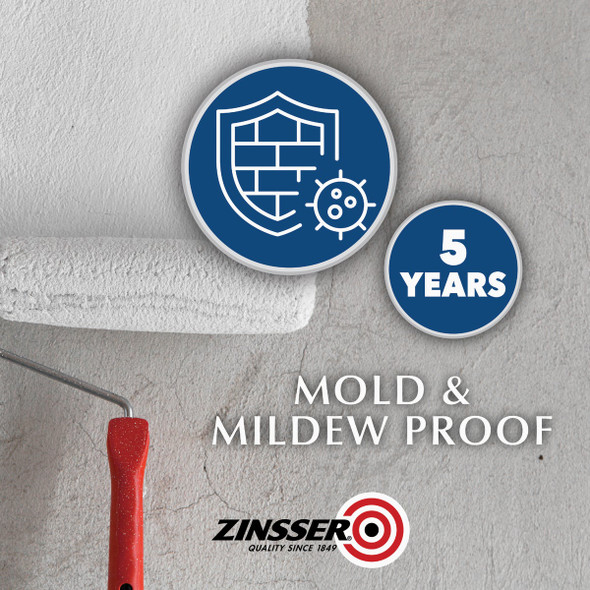 Zinsser Perma-White White-Tintable Semi-Gloss Gallon Mildew Paint 2761 778689