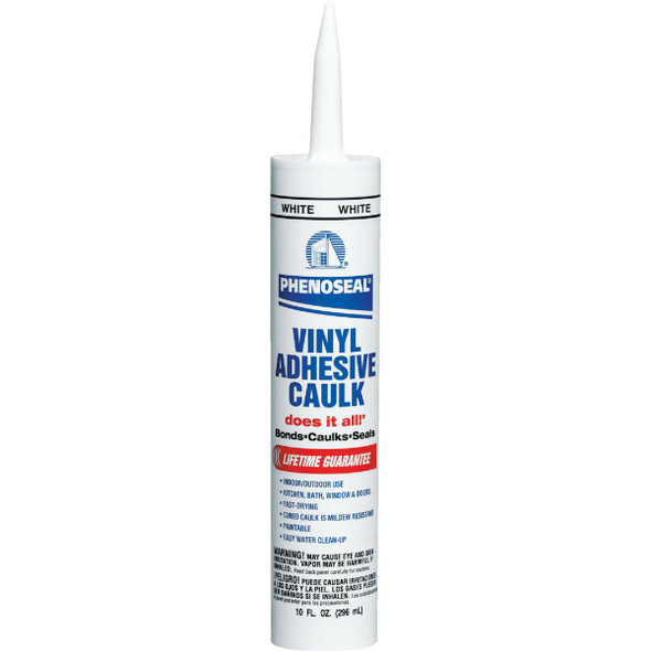 Phenoseal 10 Oz. White Vinyl Adhesive Caulk 5113600005