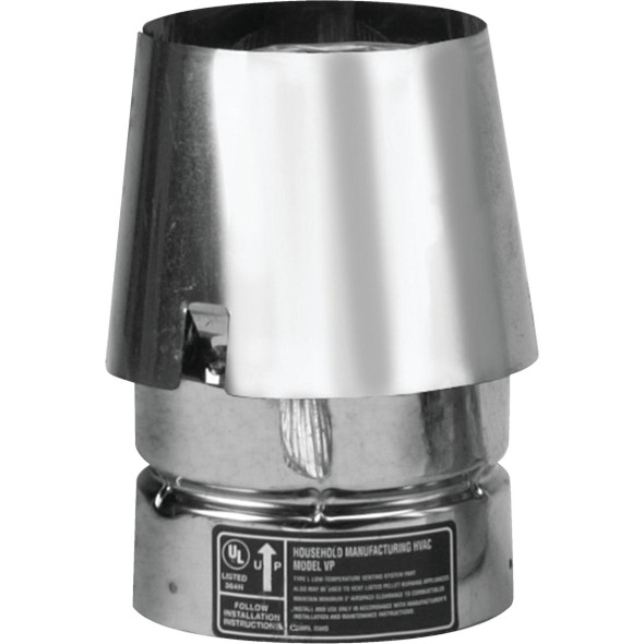 SELKIRK VP Pellet Pipe 3 In. x 5-3/4 In. Galvanized Stove Pipe Cap 243803