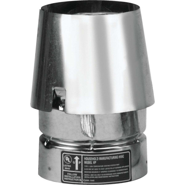 SELKIRK VP Pellet Pipe 3 In. x 5-3/4 In. Galvanized Stove Pipe Cap 243803