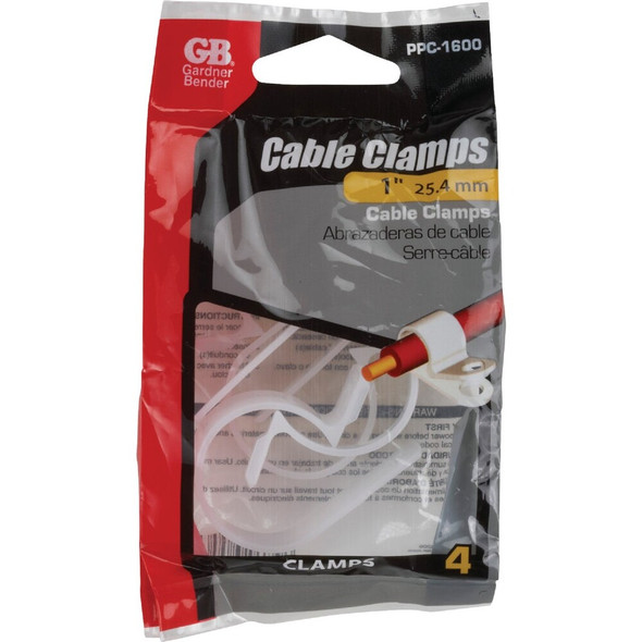 Gardner Bender 1 In. Plastic -60 to 340 Deg F Cable Clamp (4-Pack) PPC-1600 515477