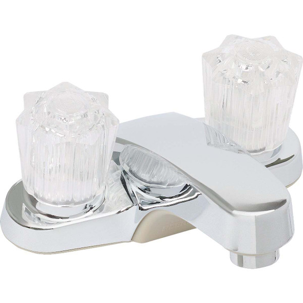 Peerless Core Chrome 2-Handle Knob 4 In. Centerset Bathroom Faucet with Pop-Up