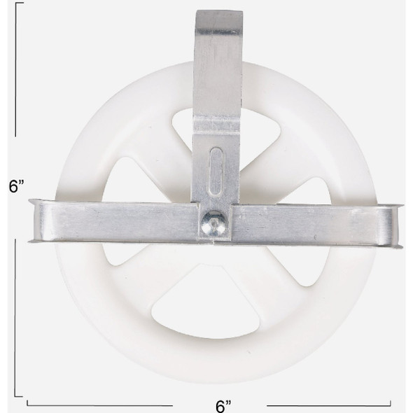 Household Essentials 5 In. Poly Wheel-Aluminum Strap Clothesline Pulley HH250 639516