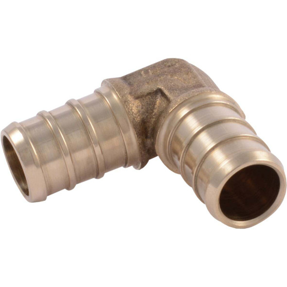 SharkBite 1/2 In. x 1/2 In. Barb 90 Deg. Brass PEX Elbow (1/4 Bend) UC248LFA