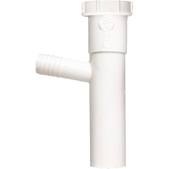 Keeney 1-1-2 In. x 8 In. 7-8 In. White Dishwasher Tailpiece 30-8WK 406607
