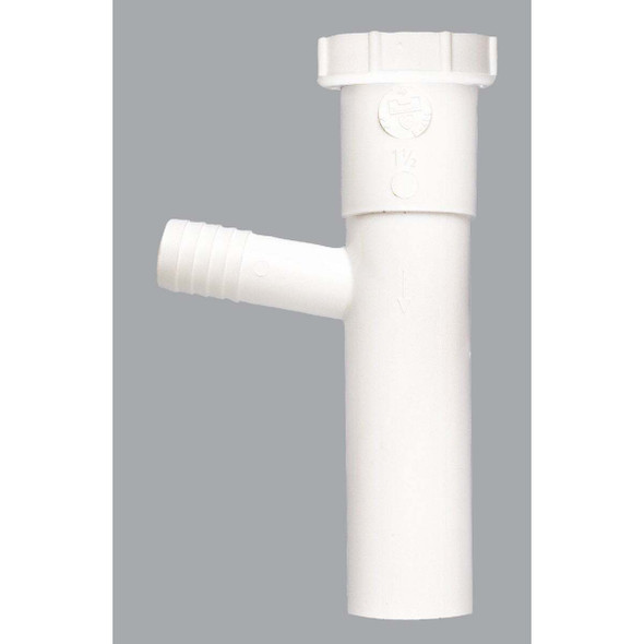 Keeney 1-1/2 In. x 8 In. 7/8 In. White Dishwasher Tailpiece 30-8WK