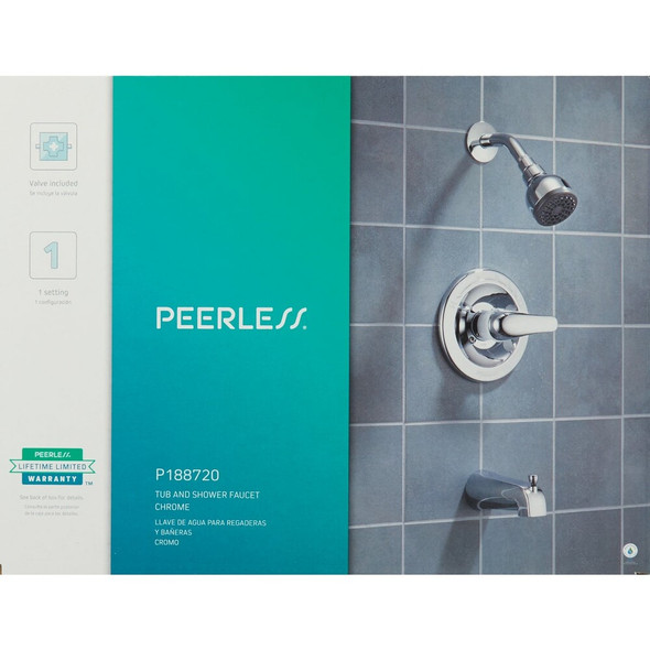 Peerless Chrome 1-Handle Lever Tub and Shower Faucet P188720 460885