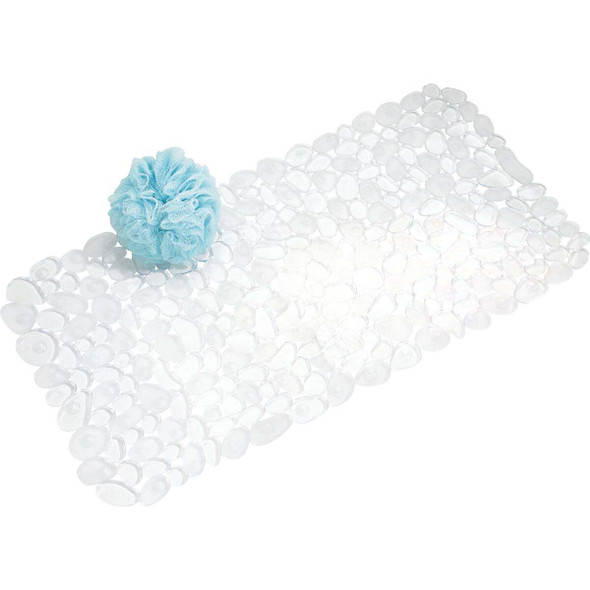 iDesign Pebblz 13.5 In. x 26 In. Clear Bath Mat 80010