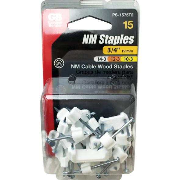 Gardner Bender 3/4 In. UV-Resistant Polyethylene White Coaxial Staple (15-Count) Gardner Bender 3/4 In. UV-Resistant Polyethylene White Coaxial Staple (15-Count)
