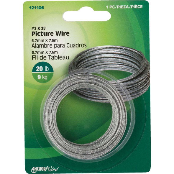Hillman Anchor Wire 20 Lb. Capacity 25 Ft. Picture Wire 121106
