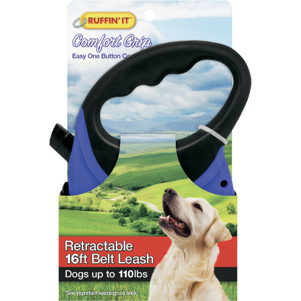 Westminster Pet Ruffin' it 16 Ft. Cord Up to 110 Lb. Dog Retractable Leash 98627