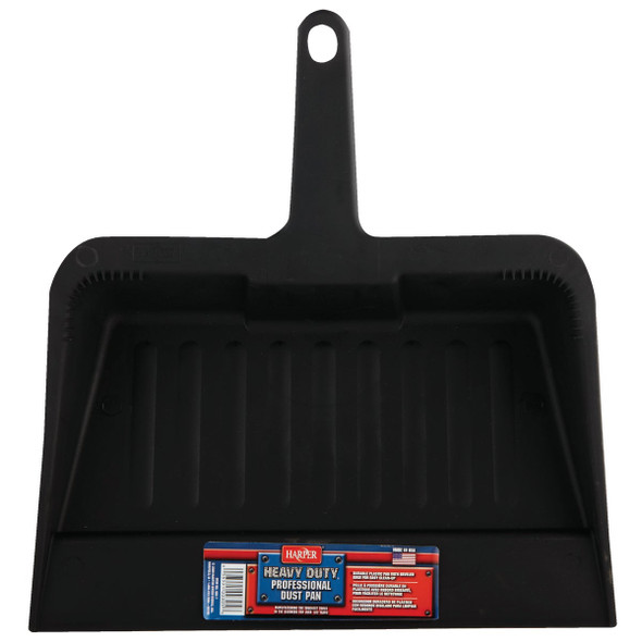 Harper 12 In. Black Plastic Heavy Duty Professional Dust Pan Harper 12 In. Black Plastic Heavy Duty Professional Dust Pan