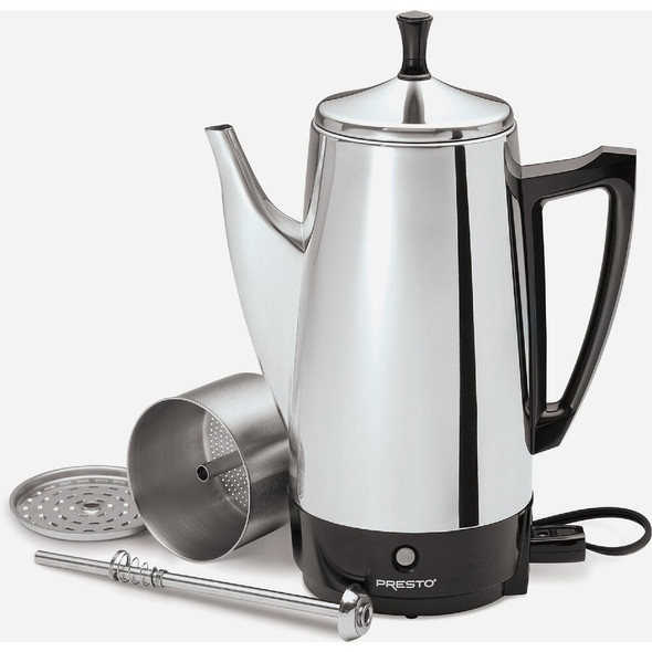 Presto 2 To 12 Cup Stainless Steel Electric Coffee Percolator 02811 656372