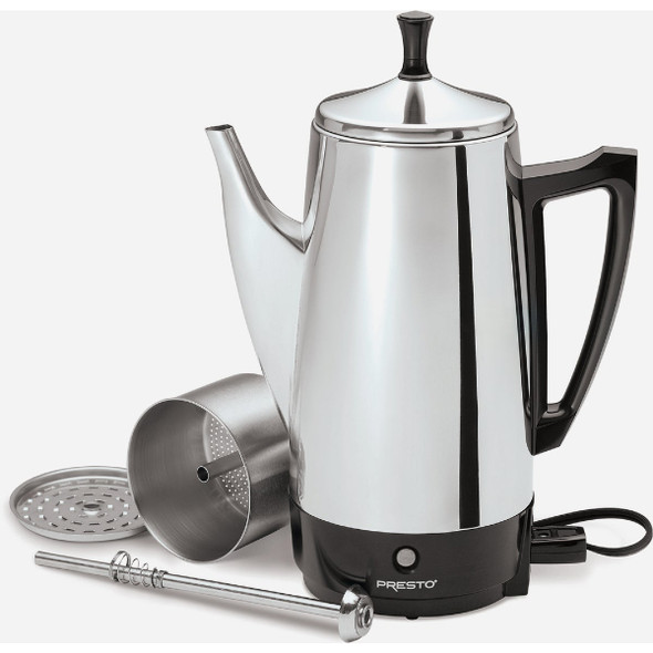 Presto 2 To 12 Cup Stainless Steel Electric Coffee Percolator