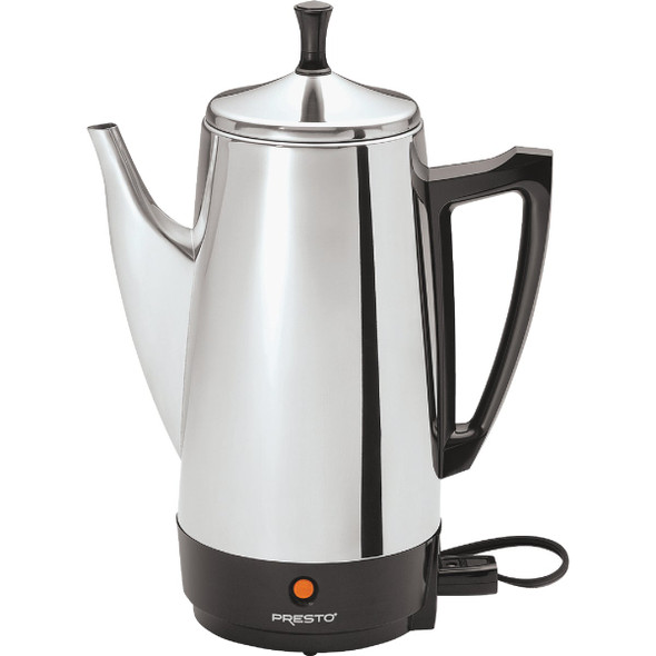 Presto 2 To 12 Cup Stainless Steel Electric Coffee Percolator 02811