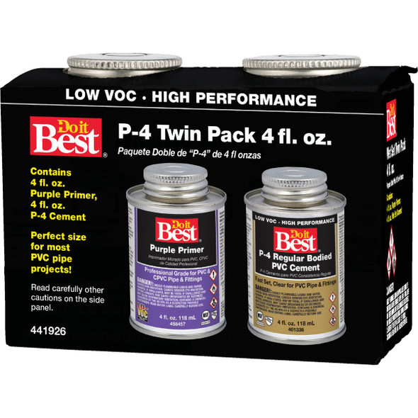 Do it Best 4 Oz. Regular Bodied Purple PVC Cement 19532