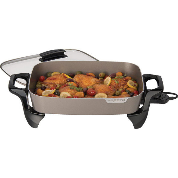 Presto 16 In. Ceramic Electric Skillet with Glass Cover 06856 654922