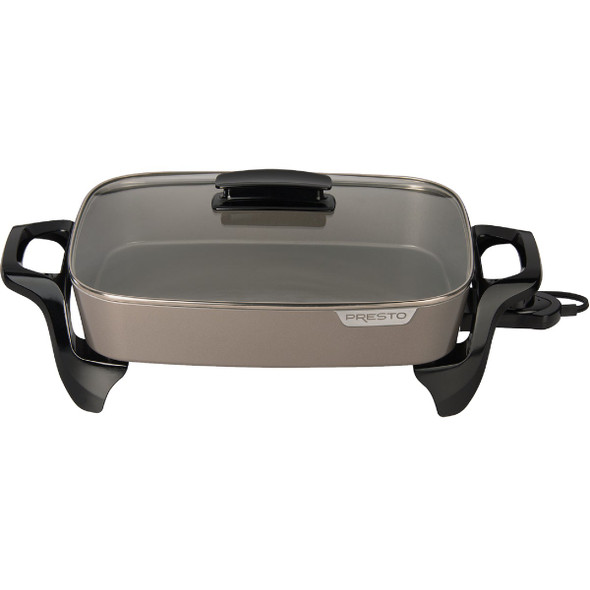Presto 16 In. Ceramic Electric Skillet with Glass Cover 06856