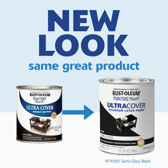 Painter's Touch S-G Black Latex Paint 1974502 786497