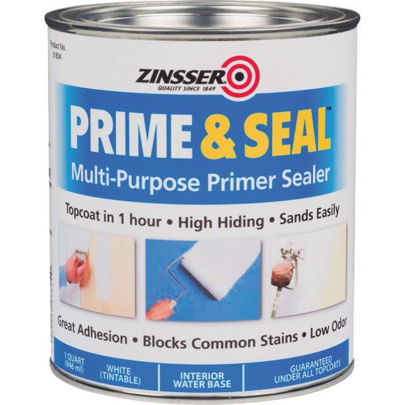Zinsser Interior Prime & Seal Water-Based Primer, White, 1 Qt. 1804