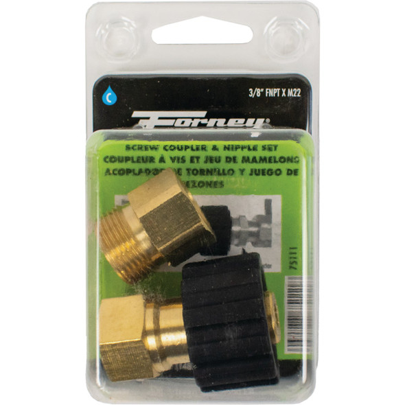 Forney M22 x 3/8 In. FNPT Pressure Washer Connector Forney M22 x 3/8 In. FNPT Pressure Washer Connector