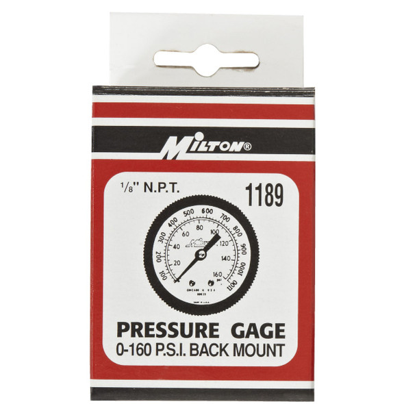 Milton 1-8 In. NPT Back Mount Mini Pressure Gauge 1189 583149