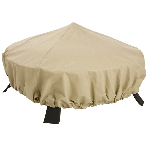 Classic Accessories 44 In. Dia. Tan Polyester / PVC Fire Pit Cover 58992
