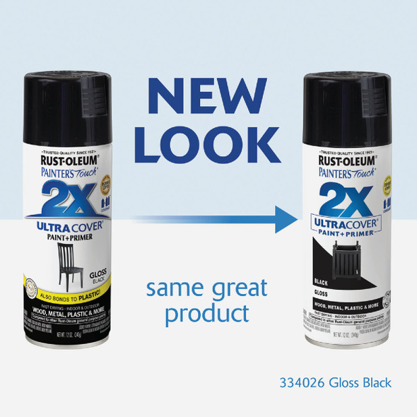 Painter's Touch Black Spray Paint 334026 777537