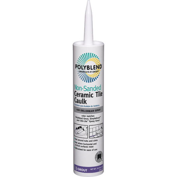Polyblend 10.5 Oz. #165 Delorean Gray Non-Sanded Ceramic Tile Caulk PC16510N-6