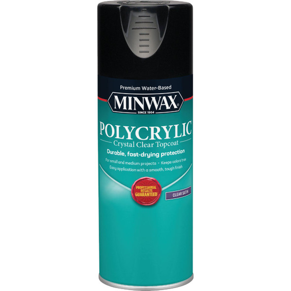 Minwax Satin Polycrylic Spray Protective Finish Spray Varnish, 11.5 Oz. 33333000