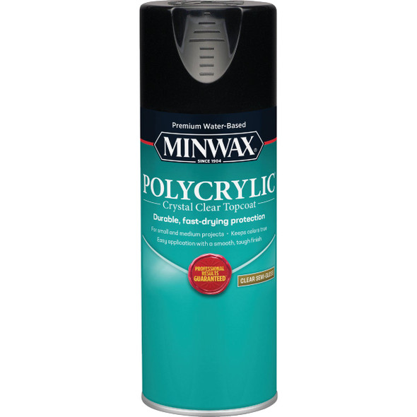 Minwax Semi-Gloss Polycrylic Protective Finish Spray Varnish, 11.5 Oz. 34444000