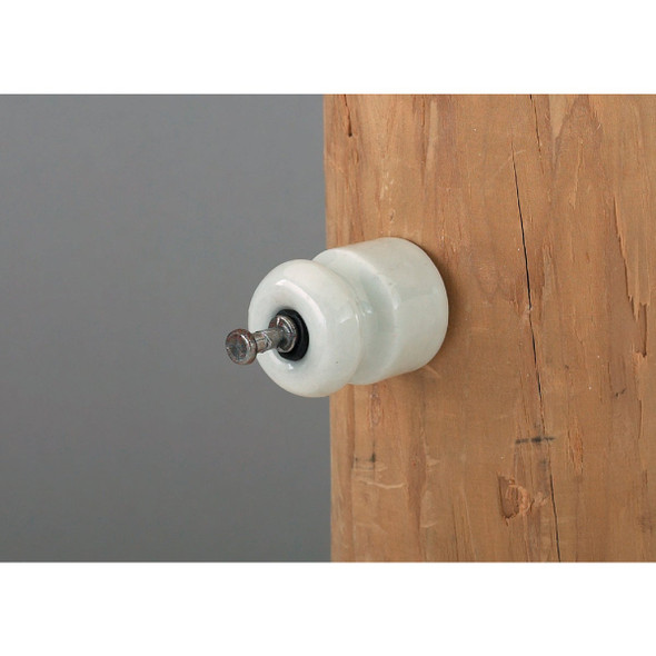 Dare Nail-On White Porcelain Electric Fence Insulator (25-Pack) 16D-25 N