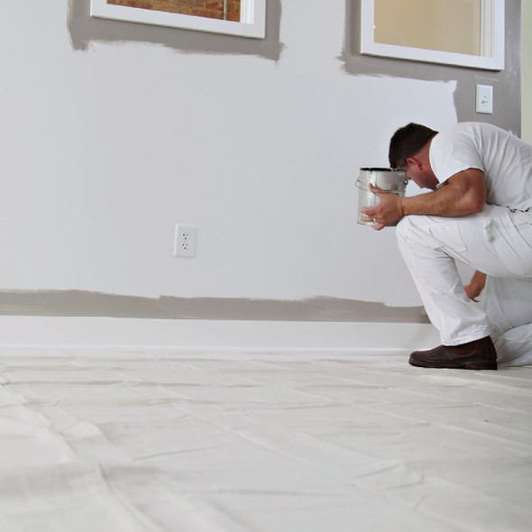 Trimaco SuperTuff 10 Oz. 4 Ft. x 15 Ft. Extra Heavyweight Canvas Drop Cloth Trimaco SuperTuff 10 Oz. 4 Ft. x 15 Ft. Extra Heavyweight Canvas Drop Cloth