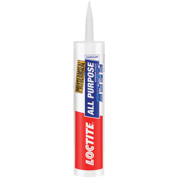 LOCTITE POLYSEAMSEAL 10 Oz. Clear Adhesive Caulk 2154740 LOCTITE POLYSEAMSEAL 10 Oz. Clear Adhesive Caulk 2154740