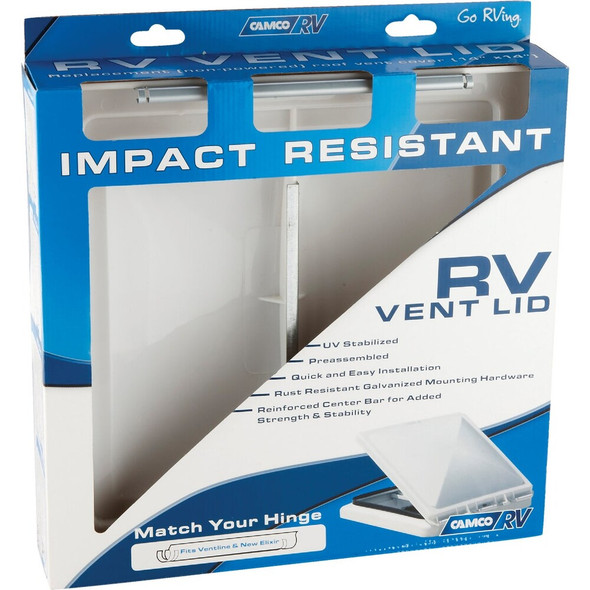 Camco 14 In. x 14 In. Poly Impact-resistant RV Vent Lid 40155 587672