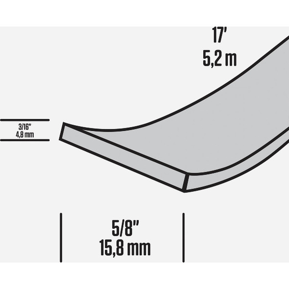 M-D Building Products 5-8 In. X 17 Ft. Gray Felt Weatherseal for Doors & Windows 03335 264806